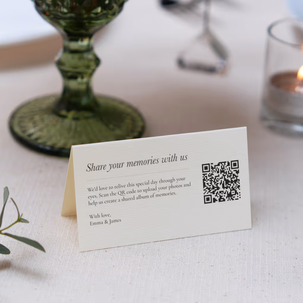 Floral QR card design