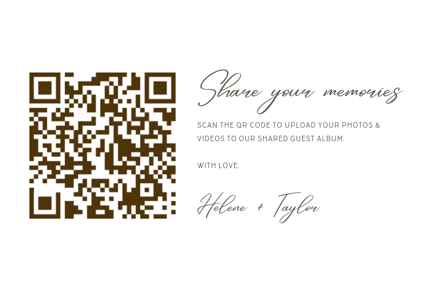 Share Your Memories Card